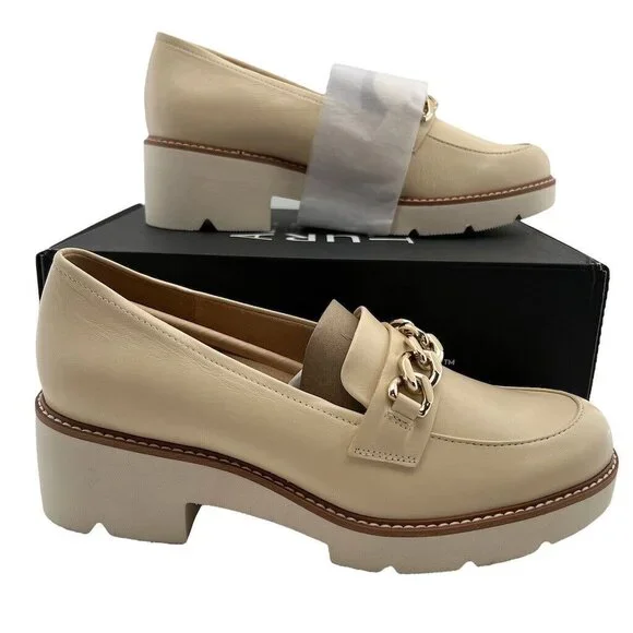 Naturalizer Loafer Womens Size 9 W Desi Vanilla Cream Chunky - Picture 1 of 7